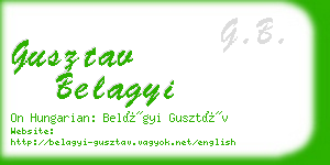 gusztav belagyi business card